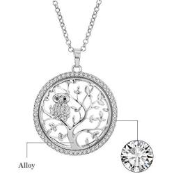 Tree of Life Necklace for Women Pendant Crystal Diamond Jewelry Silver Gold Christmas Gifts Boys Girls Jewelry