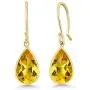 Gem Stone King 14K Yellow Gold Natural Citrine Gemstone Drop Earrings For Women, Fine Jewelry Pear Shape 8X12MM Gem Stone King 14K Yellow Gold Natural Citrine Gemstone Drop Earrings For Women, Fine Jewelry Pear Shape 8X12MM