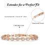 SWEETV Cubic Zirconia Bridal Wedding Bracelet for Brides,Bridesmaids, Marquise Elegant Tennis Bracelet for Women