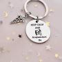 UJIMS Acupuncturist Gift Acupuncture Keychain Keep Calm Acupuncture On Keychain Gift for Acupuncture Graduation TCM Jewelry for Acupuncture Lover