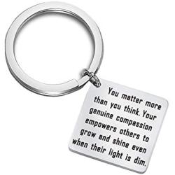 AKTAP Social Worker Gifts Social Worker Jewelry You Matter More Than You Think Thank You Key Chain Gift for Social Worker Volunteer Employee