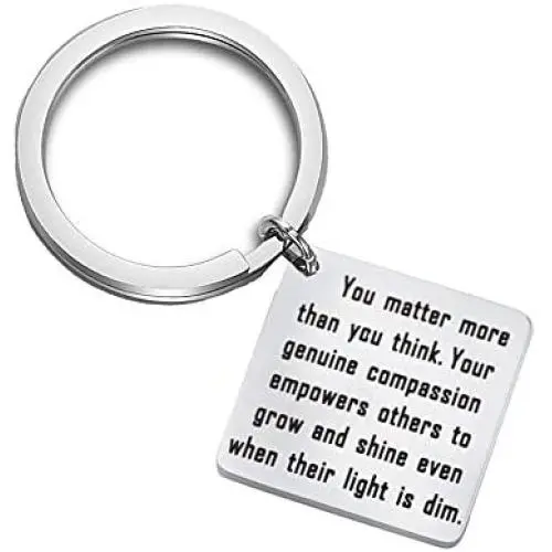 AKTAP Social Worker Gifts Social Worker Jewelry You Matter More Than You Think Thank You Key Chain Gift for Social Worker Volunteer Employee AKTAP Social Worker Gifts Social Worker Jewelry You Matter More Than You Think Thank You Key Chain Gift for Social Worker Volunteer Employee