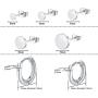 KANOUE Hypoallergenic Stainless Steel Stud Earrings Set Cubic Zirconia 316L Earrings (12 Pairs)