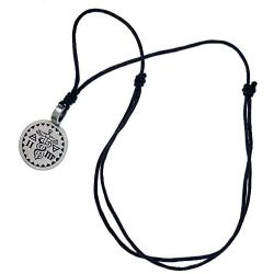Egyptian Medical Symbol Jewelry staff of Hermes Caduceus health Intelligence Mercury Talisman Pewter Mens Womens Boys Girls Pendant Necklace for men women unisex w Black Adjustable Cord