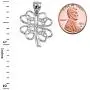 Celtic Trinity Knot Lucky Clover Pendant Necklace in Sterling Silver Celtic Trinity Knot Lucky Clover Pendant Necklace in Sterling Silver