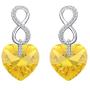 EVER FAITH 925 Sterling Silver CZ Figure 8 Infinity Love Heart Dangle Earrings For Women
