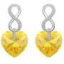 EVER FAITH 925 Sterling Silver CZ Figure 8 Infinity Love Heart Dangle Earrings For Women EVER FAITH 925 Sterling Silver CZ Figure 8 Infinity Love Heart Dangle Earrings For Women