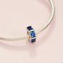 Pandora Jewelry Blue Ice Cube Spacer Crystal Charm in Sterling Silver