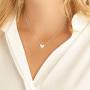 MONOOC Gold Initial Heart Necklace, 14K Gold Plated Dainty Tiny Kids Jewelry for Girls Small Letter Heart Toddler Necklace Baby Initial Jewelry for Little Girls Children