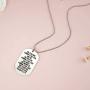 Inspirational Dog Tag Necklace Be Strong Badass Necklaces Encouragement Gifts for Women Men Military Gift Boy Girl Birthday Present