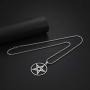 TEAMER Gold Silver Supernatural Star Pentagram Pentacle Pendant Necklace Wiccan Jewelry for Women Men