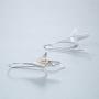 925 Sterling Silver Earrings Long Flower Lily of the Valley Dangle Wrap Hoop Women Earrings