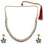 Sansar India Sleek Lightweight Necklace Earrings Indian Jewelry Set for Girls and Women Sansar India Sleek Lightweight Necklace Earrings Indian Jewelry Set for Girls and Women