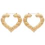 7 Pairs Bamboo Earrings Set Dainty Heart Shape Teardrop Round Shape Earrings Large Gold Bamboo Hoop Earrings Set for Women Girls Jewelry