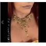 LZHLQ Jewelry Fashion Multi-Level Pirate Skull Tassel Charm Necklace Collar Bib for Women Horror Necklace Punk