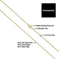 10k Yellow Gold Rope Chain Barely-there Necklace (0.7 mm, 0.9 mm, 1 mm or 1.3 mm) - Thin And Lightweight