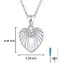 Angle Wing Urn Necklace for Ashes, 925 Sterling Silver Heart Cremation Memorial Keepsake Pendant Necklace Jewelry Angle Wing Urn Necklace for Ashes, 925 Sterling Silver Heart Cremation Memorial Keepsake Pendant Necklace Jewelry