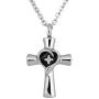 Q&Locket Religion Cross Heart Memorial Urn Necklaces Ash Holder