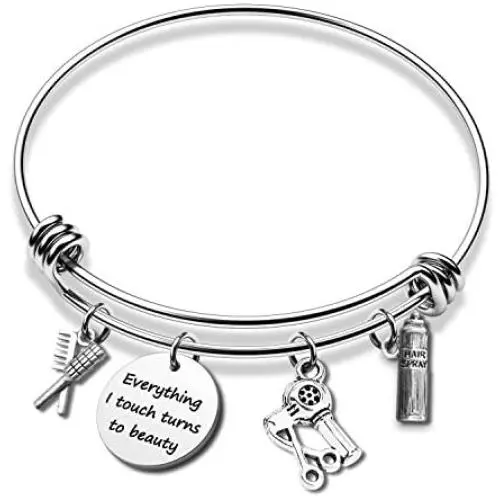 Hairdresser Gifts Everything I Touch Turns to Beauty Bracelet Cosmetology Graduation Gift Hair Stylist Gift(touch beauty BR) Hairdresser Gifts Everything I Touch Turns to Beauty Bracelet Cosmetology Graduation Gift Hair Stylist Gift(touch beauty BR)