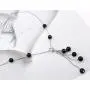 Crystalline Azuria Black Crystal Simulated Pearls Set Strand Necklace 18'' Stud Earrings 18 ct White Gold Plated for Women Crystalline Azuria Black Crystal Simulated Pearls Set Strand Necklace 18'' Stud Earrings 18 ct White Gold Plated for Women