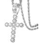 willtx Pendent Necklace for Men and Women with Bling Bling Iced Out Cubic Zirconia Diamond 18K Gold Silver Stainless Steel Rope Chain 24 inch Hip Hop Style Jewelry