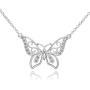ELEGANZIA Butterfly Necklaces for Women Sterling Silver Jewelry Sparkling Cubic Zirconia for Teenage Girls Girlfriend Mom