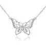 ELEGANZIA Butterfly Necklaces for Women Sterling Silver Jewelry Sparkling Cubic Zirconia for Teenage Girls Girlfriend Mom