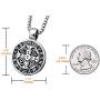 Mens St Benedict Exorcism Pendant Necklace Stainless Steel Catholic Roman Cross Demon Protection Ghost Hunter