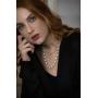 Womens Necklace Classic Pearls Gold