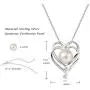 FANCIME Pearl Necklace 9-10mm Genuine Freshwater Pearl in Sterling Silver Birthstone Necklace for Women Heart Infinity Necklace June Birthstone Fine Jewelry for Women