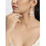 YoTreasure 3 1/2'' Moonstone Solid 925 Sterling Silver Gemstone Dangle Earrings