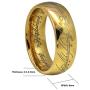 Kingary 6mm 8mm The Magic Ring Gold Plated Tungsten Carbide Ring Band for Men Women Comfort Fit Size 4 to 16