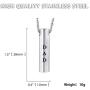 Molike Mom Dad Stainless Steel Urn Necklaces for Women Men Cremation Pendant Necklace for Memorial Ashes