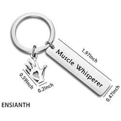 ENSIANTH Massage Therapist Gift Muscle Whisperer With Healing Hand Charm Keychain Gift For Massage Therapist,Massage Therapy School Student Gift