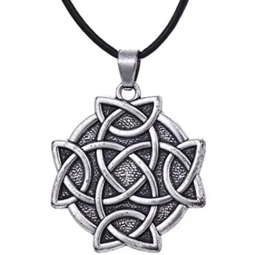 EUEAVAN Crossed Celtic Knot Amulet Talisman for Eternal and Infinitive Love Pendant Necklace EUEAVAN Crossed Celtic Knot Amulet Talisman for Eternal and Infinitive Love Pendant Necklace