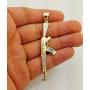 AMZ Jewelry 10k Yellow Gold AK 47 Pendant Gold Rifle Necklace Pendant Vertical Gun