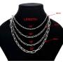 W WOOGGE Chain 4mm 5mm 8mm Necklace Link Chain - Paperclip Oval Link Chain Necklace - 14'' 16'' 18'' 20'' 22''