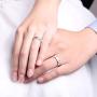 FANCIME Highlights 925 Sterling Silver Wedding Band Couples Ring For Men Women Sets Promise Ring for Couples, Women SIZE 4.5