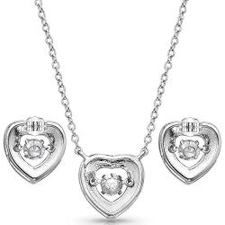 Montana Silversmiths River of Lights Dancing Heart Jewelry Set