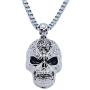 JczR.Y Vintage Skull Pendant Necklace Stainless Steel Gothic Skeleton Necklace for Men Women Punk Jewelry Gift
