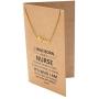 Quan Jewelry EKG Heartbeat Necklace, Lifeline Pulse Pendant, Female Nurse RN Graduation Gifts with Greeting Card, 16-in to 18-in, Gold-tone