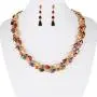 EVER FAITH Full Zircon Party Layer Tear Drop Necklace Earrings Set EVER FAITH Full Zircon Party Layer Tear Drop Necklace Earrings Set