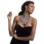Holylove Statement Choker Necklace Earrings for Women, Costume Chunky Jewelry 1 Set