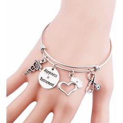 ENSIANTH Nurse Retirement Gift Happiness is Retirement Bracelet Gift for Nurse Doctor