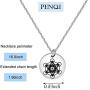 PENQI Metatron’s Cube Necklace Sacred Geometry Seals of Archangel Jewelry Angel Gift for Her Him