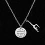 FUSTMW Gymnast Gift Gymnastics Charm Necklace Gymnastics Jewelry Gymnastics Class Gift for Gymnast She Believed She Could So She Did