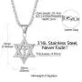 Richsteel Star of David Necklace for Men Women Stainless Steel/18K Gold Plated Hexagram Pendant with 22 Inches Chain Jewish Israel Jewelry
