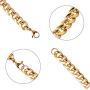 Tool Station Gold Chain, 24'' Gold Necklace, Necklace for Men, Feel Real Solid 18k Gold Plated Fake Chain Necklace 24'' 10mm