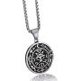 Elfasio Stainless Steel Necklace Pendant for Men Seal of Astaroth Key of Solomon/Seal of Lilith Sigil of Lucifer Seal Both Sided Pendants Chain 18-30 inch