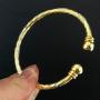 Ahappy-18k Yellow Gold Filled Lady Womens Open Bangle Bracelet GF Jewelry g111